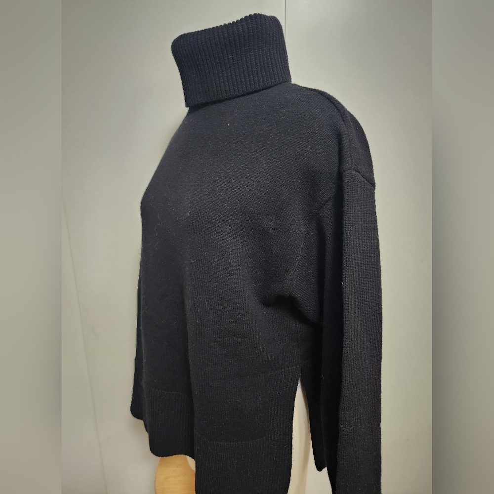 ZARA NWT cuffed knit sweater, black, women's size M - Picture 12 of 12